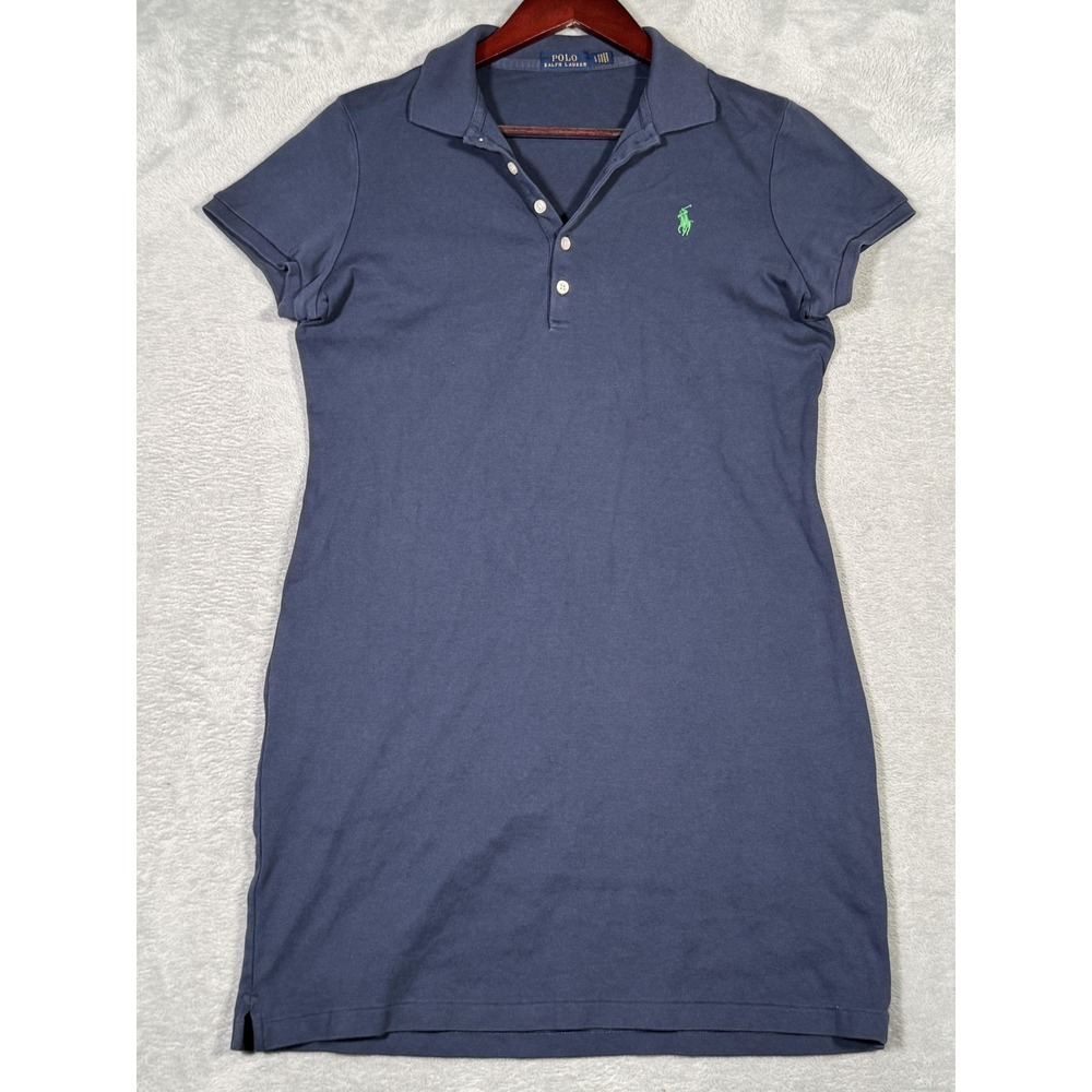 Polo by Ralph Lauren Navy Polo Shirt Dress with Green Pony